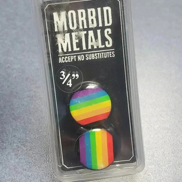 Morbid Metals Acrylic Rainbow Ear Plugs Gauges 3/4" - Picture 1 of 3